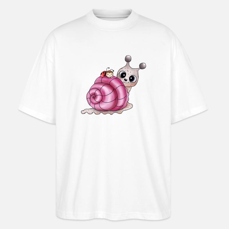 schneckenhaus pink - Stanley/Stella Oversized Unisex Bio T-Shirt Blaster 2.0 - Weiß