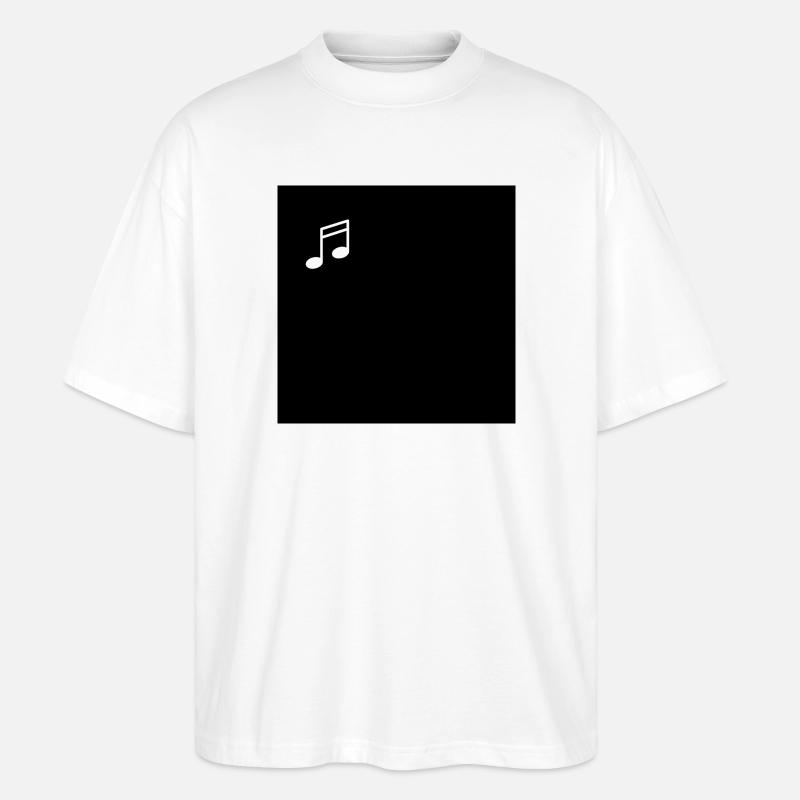 Musik Note - Stanley/Stella Oversized Unisex Bio T-Shirt Blaster 2.0 - Weiß
