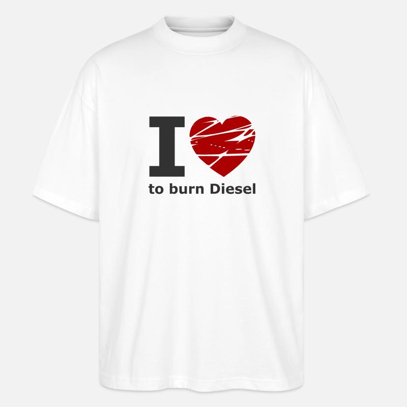 Auto, Diesel und Benzin - Stanley/Stella Oversized Unisex Bio T-Shirt Blaster 2.0 - Weiß