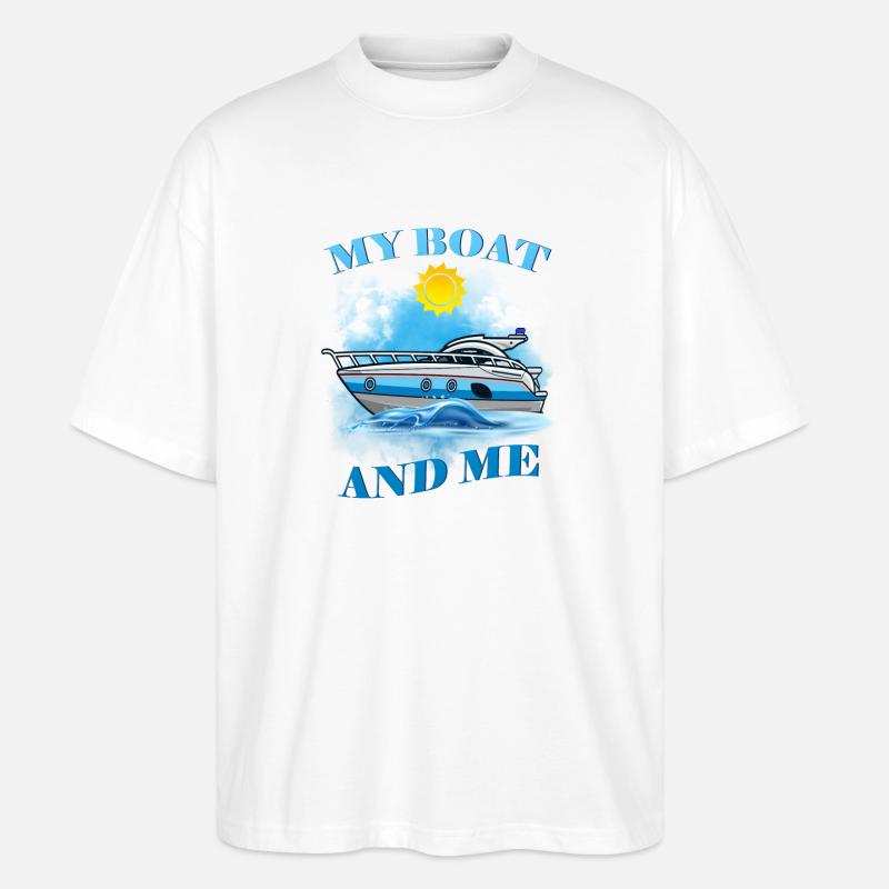 Mein Boot Und Ich - Stanley/Stella Oversized Unisex Bio T-Shirt Blaster 2.0 - Weiß