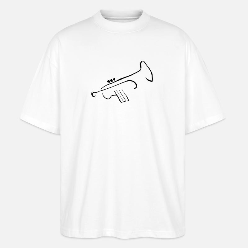 Trompette pure 2 - T-shirt bio Blaster 2.0 coupe oversize Stanley/Stella Unisexe - blanc