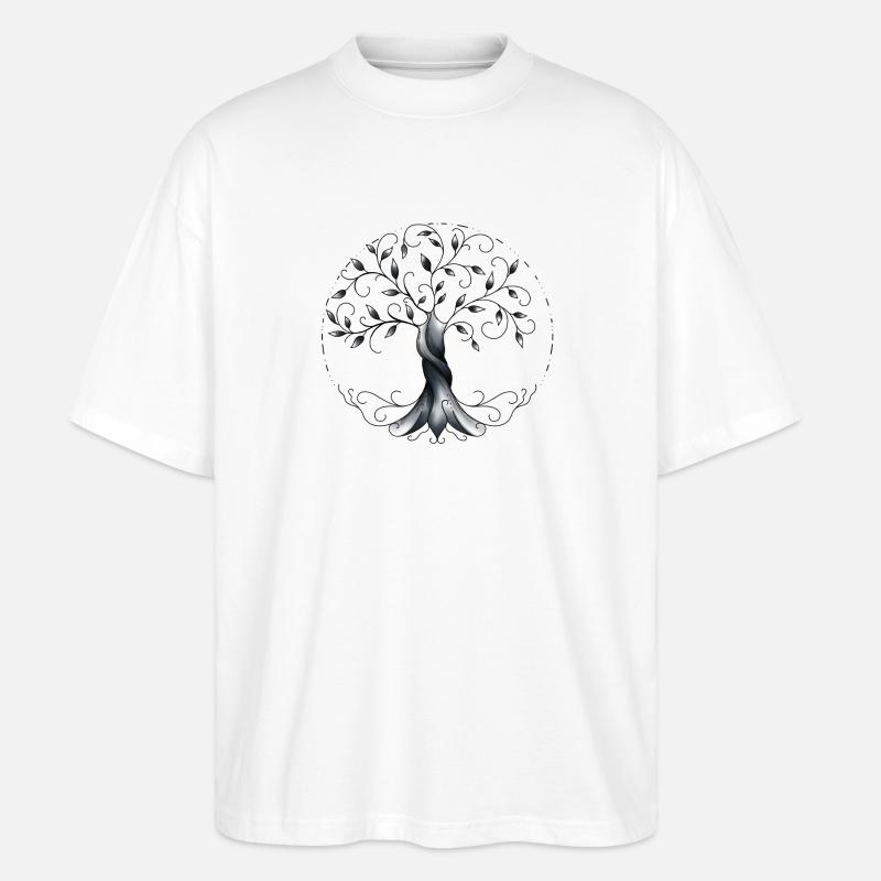 Baum des Lebens - Stanley/Stella Oversized Unisex Bio T-Shirt Blaster 2.0 - Weiß