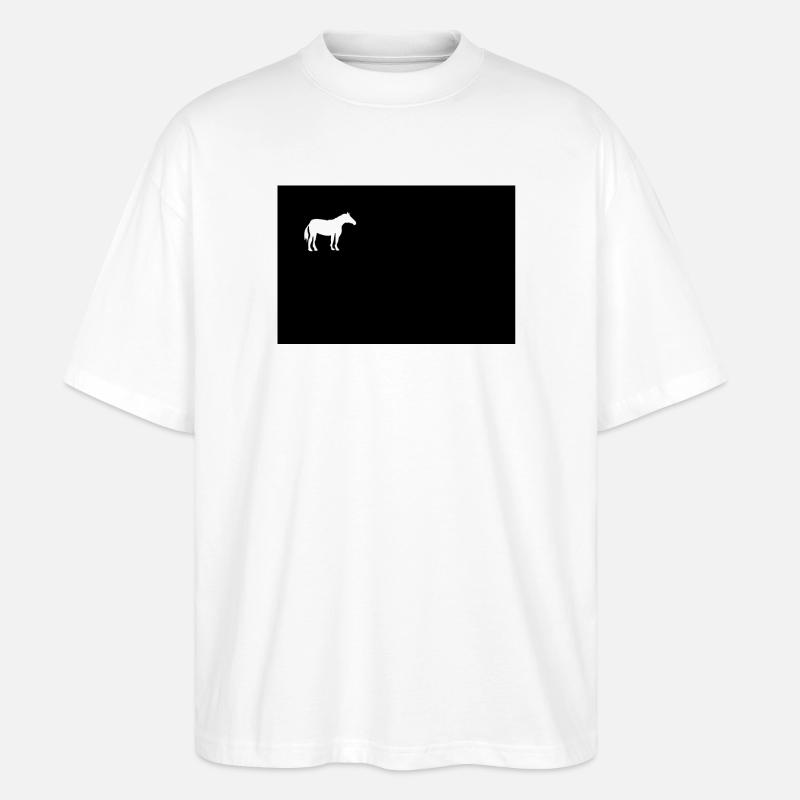 Pferd - Stanley/Stella Oversized Unisex Bio T-Shirt Blaster 2.0 - Weiß