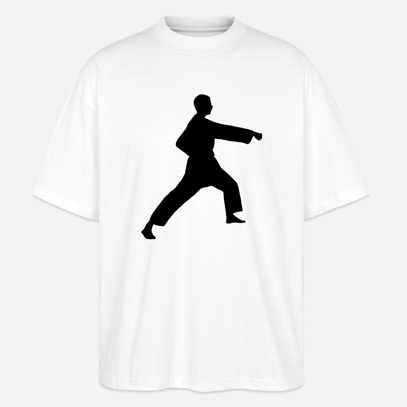 Punsch Karate oder Teakwondo Punsch - Stanley/Stella Oversized Unisex Bio T-Shirt Blaster 2.0 - Weiß