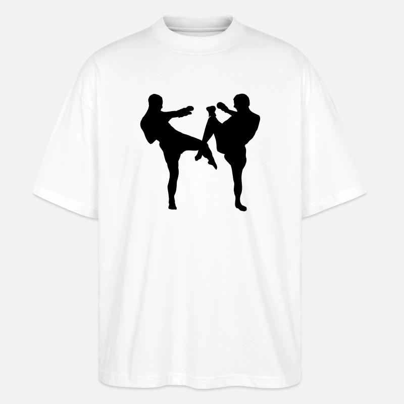 Kickboxen - Stanley/Stella Oversized Unisex Bio T-Shirt Blaster 2.0 - Weiß