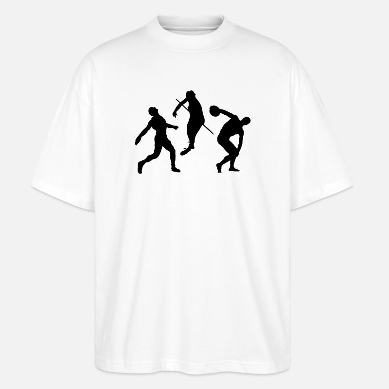 Leichtathletik - Stanley/Stella Oversized Unisex Bio T-Shirt Blaster 2.0 - Weiß
