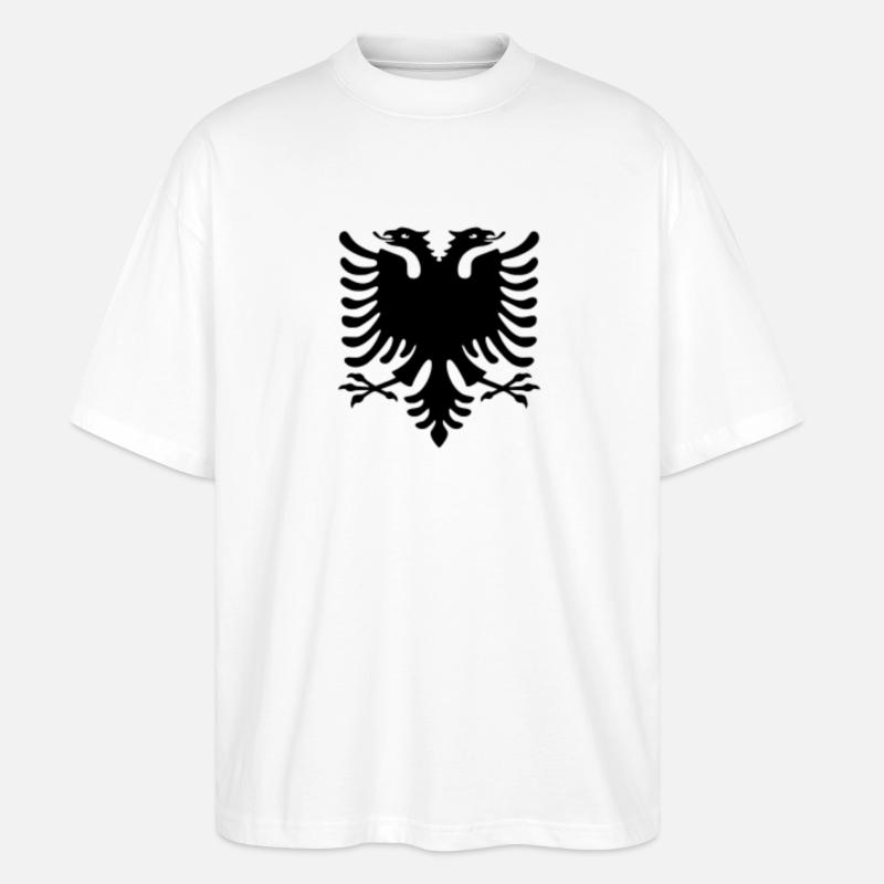 Shqiponja - Stanley/Stella Oversized Unisex Bio T-Shirt Blaster 2.0 - Weiß
