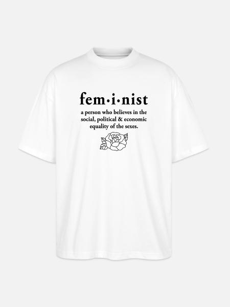 Feminist Definition - Stanley/Stella Oversized Unisex Organic T-shirt Blaster 2.0 - white