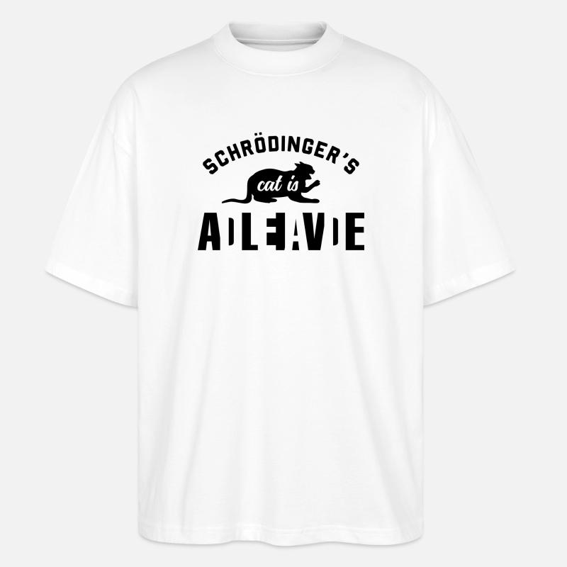 Le chat de Schrödinger - T-shirt bio Blaster 2.0 coupe oversize Stanley/Stella Unisexe - blanc