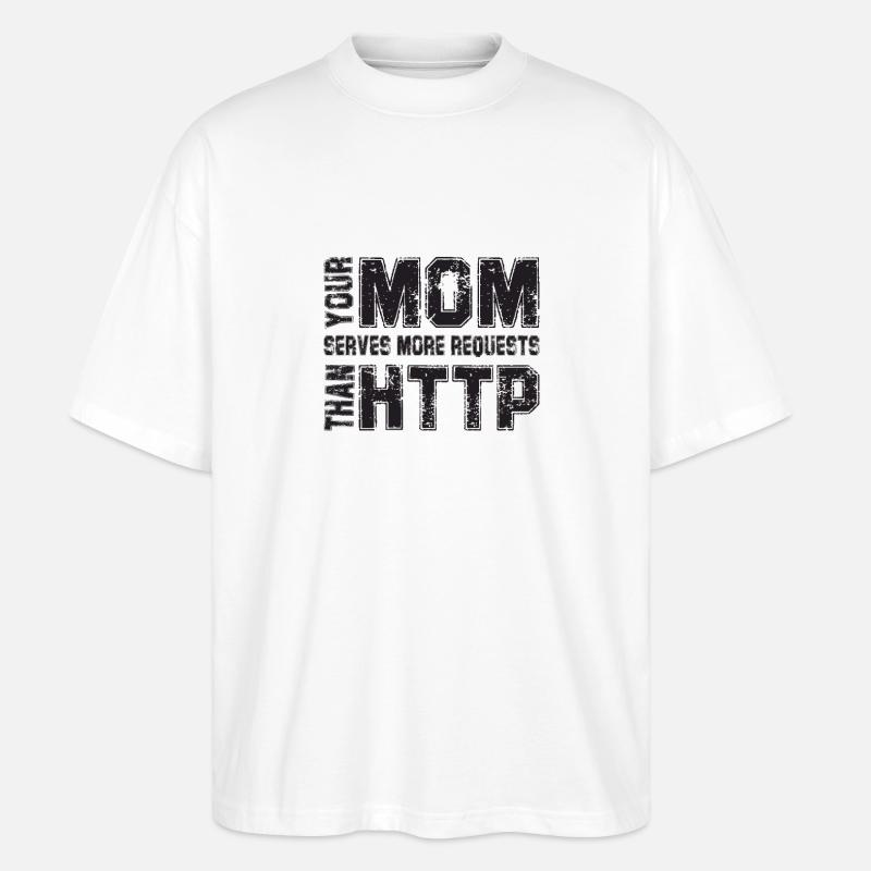 Votre mère traite plus de demandes - T-shirt bio Blaster 2.0 coupe oversize Stanley/Stella Unisexe - blanc