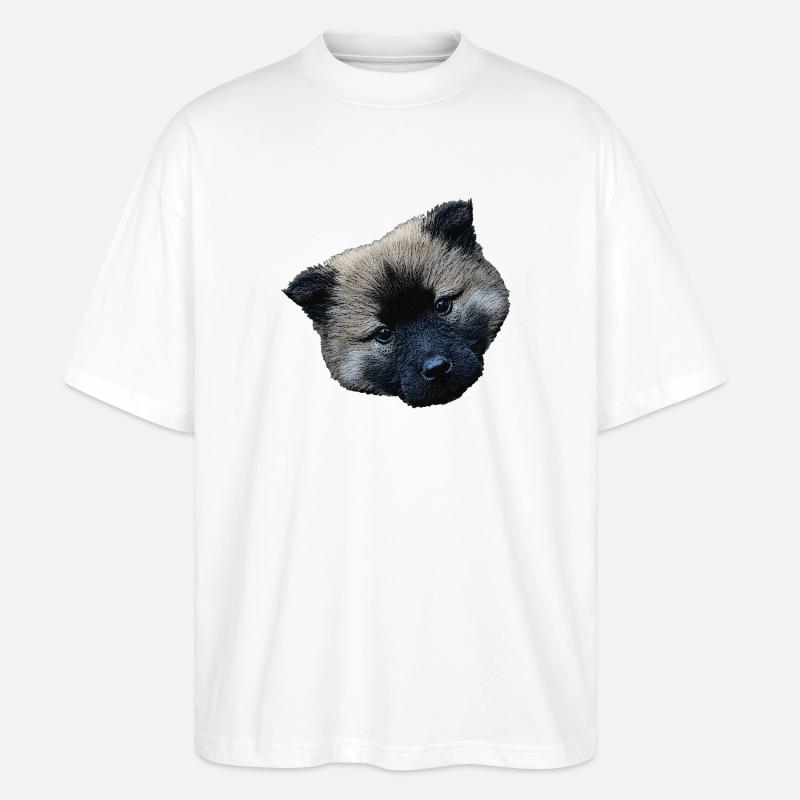 Fermeture du chiot, chiot eurasier - T-shirt bio Blaster 2.0 coupe oversize Stanley/Stella Unisexe - blanc
