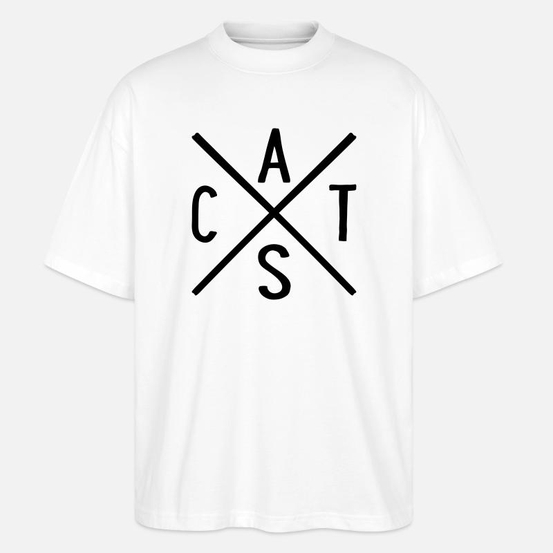 Katzen - Stanley/Stella Oversized Unisex Bio T-Shirt Blaster 2.0 - Weiß