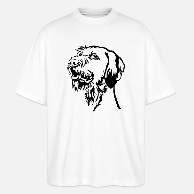 Magyar Vizsla Kopf - Stanley/Stella Oversized Unisex Bio T-Shirt Blaster 2.0 - Weiß