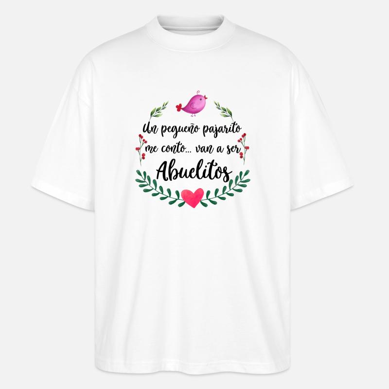 Abuelitos Ankündigung - Stanley/Stella Oversized Unisex Bio T-Shirt Blaster 2.0 - Weiß