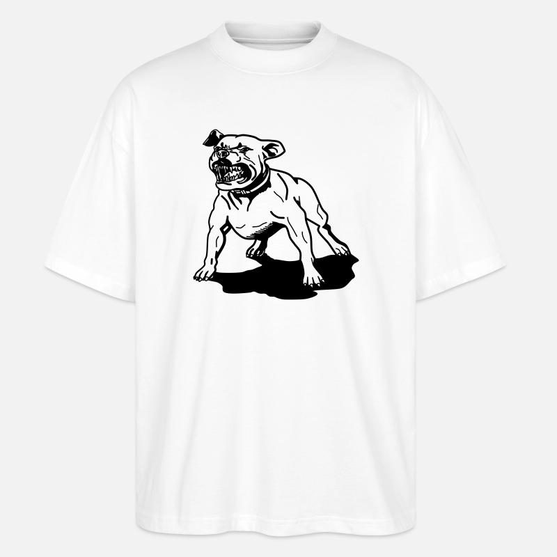PitBull – Stärke auf vier Pfoten - Stanley/Stella Oversized Unisex Bio T-Shirt Blaster 2.0 - Weiß