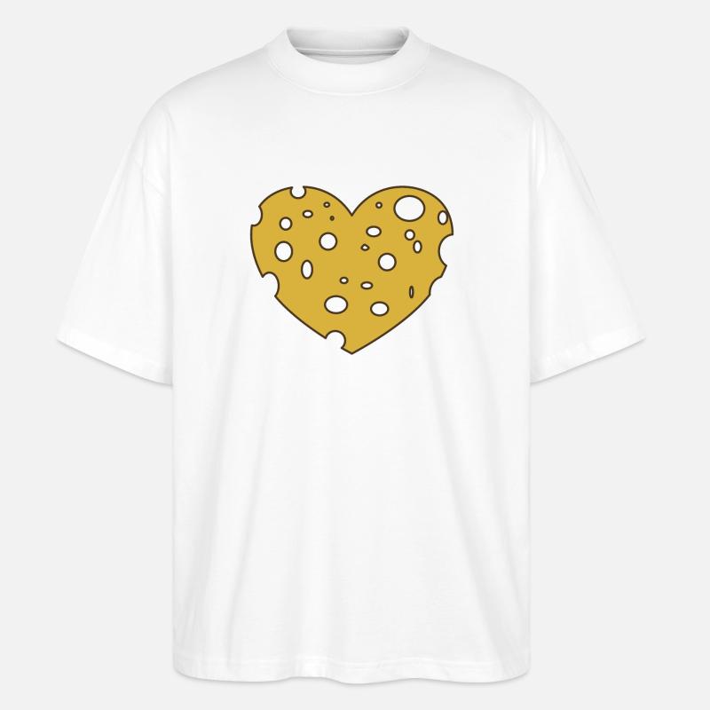 Käse Cheese FOREVER - Stanley/Stella Oversized Unisex Bio T-Shirt Blaster 2.0 - Weiß