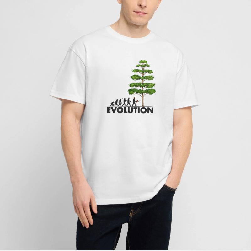 Chainsaw Evolution Gray Big Tree Stanley/Stella Oversized Unisex Organic T-shirt Blaster 2.0