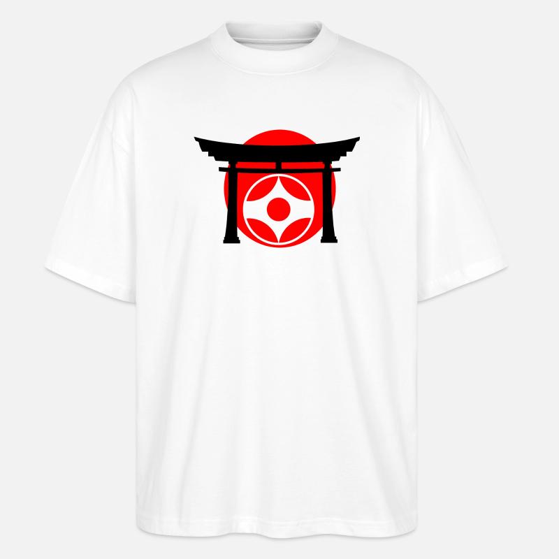 Kyokushin-Kanku-Zeichen in Torii - Stanley/Stella Oversized Unisex Bio T-Shirt Blaster 2.0 - Weiß
