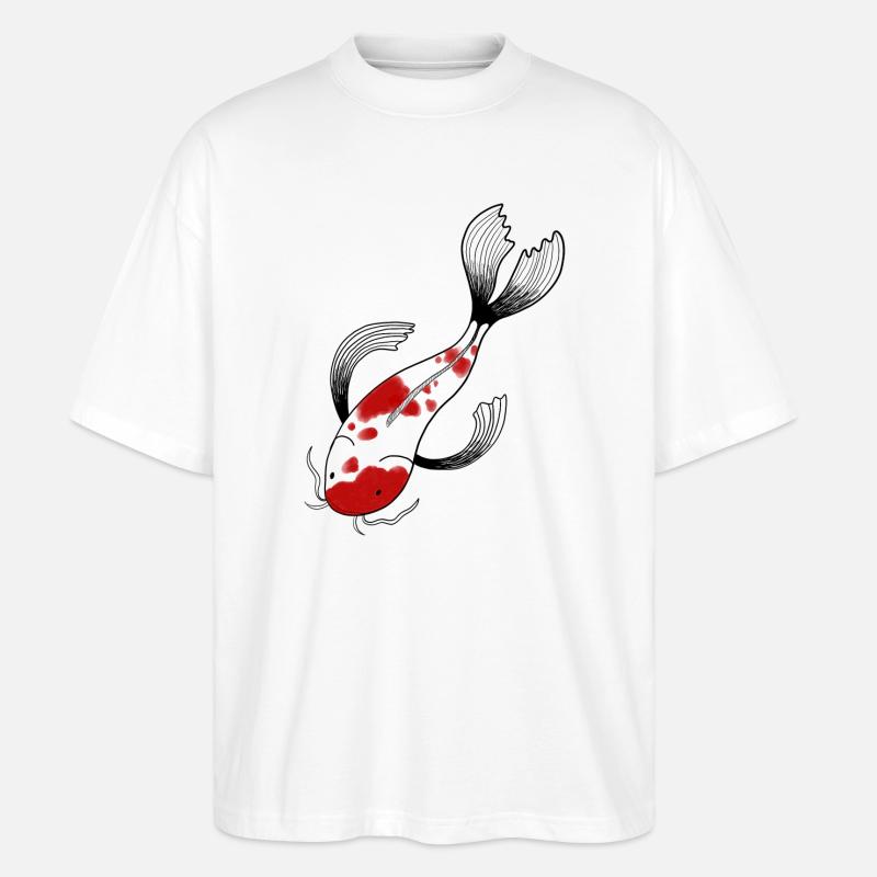 Koi Karpfen Japan - Stanley/Stella Oversized Unisex Bio T-Shirt Blaster 2.0 - Weiß
