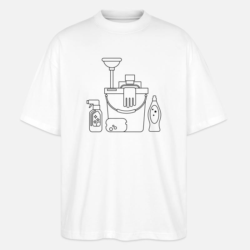 Putzeimer - Stanley/Stella Oversized Unisex Bio T-Shirt Blaster 2.0 - Weiß