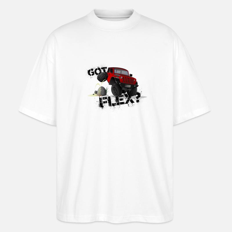 GOT FLEX? - OFFROADER Crawler - Rot - Stanley/Stella Oversized Unisex Bio T-Shirt Blaster 2.0 - Weiß
