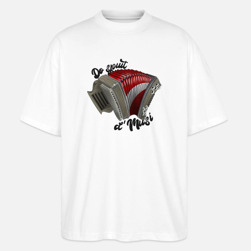 Do spuit d'Musi | ZiachON! - Stanley/Stella Oversized Unisex Bio T-Shirt Blaster 2.0 - Weiß