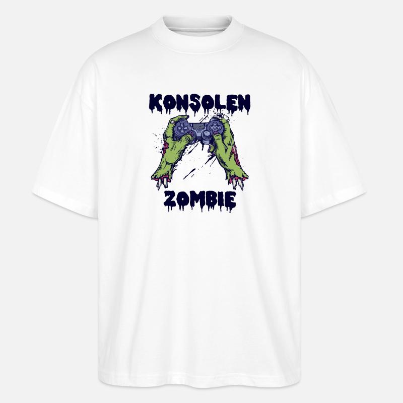Zocker Konsole Controller Videogames Gamer Zocker - Stanley/Stella Oversized Unisex Bio T-Shirt Blaster 2.0 - Weiß