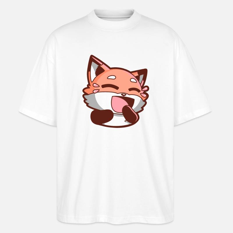 Fox Foxes - Stanley/Stella Oversized Unisex Organic T-shirt Blaster 2.0 - white