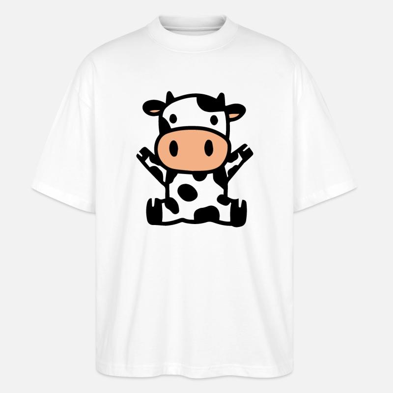 Kuh Kühe - Stanley/Stella Oversized Unisex Bio T-Shirt Blaster 2.0 - Weiß
