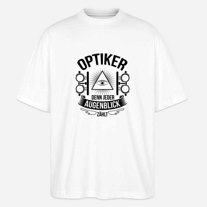 Optiker Geschenkideen - Stanley/Stella Oversized Unisex Bio T-Shirt Blaster 2.0 - Weiß