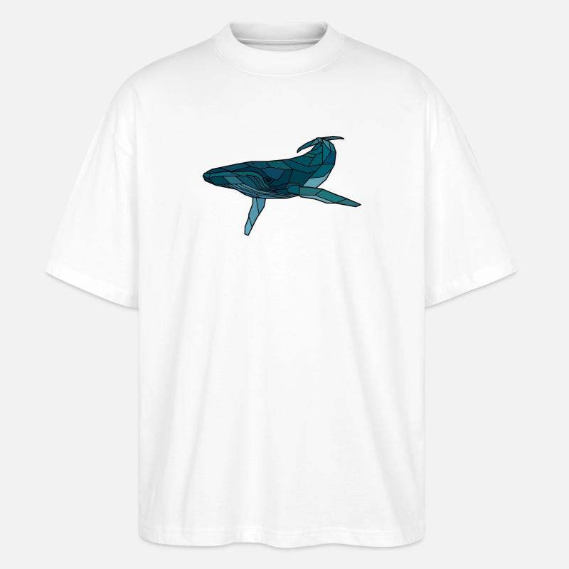 Baleine à bosse blanche - T-shirt bio Blaster 2.0 coupe oversize Stanley/Stella Unisexe - blanc