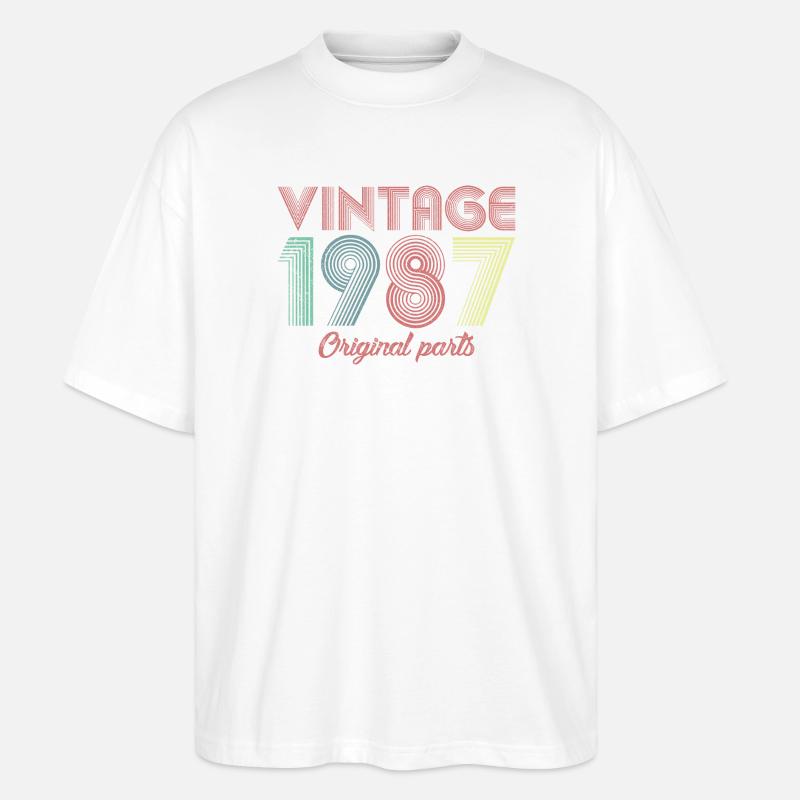Originale Originale von 1987 - Stanley/Stella Oversized Unisex Bio T-Shirt Blaster 2.0 - Weiß