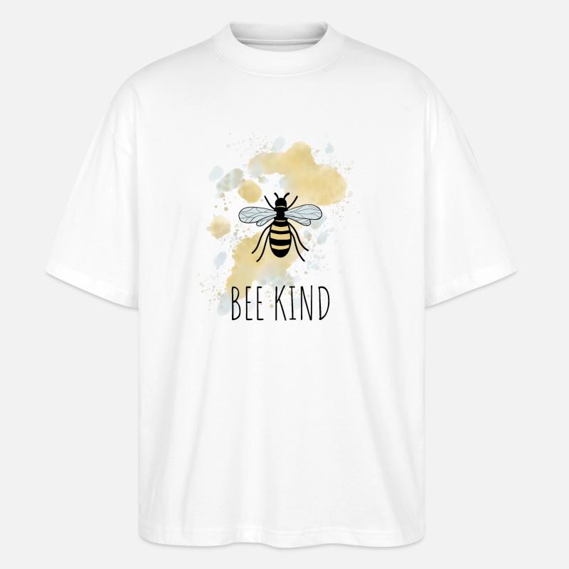 Biene Be Bee Kind - Stanley/Stella Oversized Unisex Bio T-Shirt Blaster 2.0 - Weiß