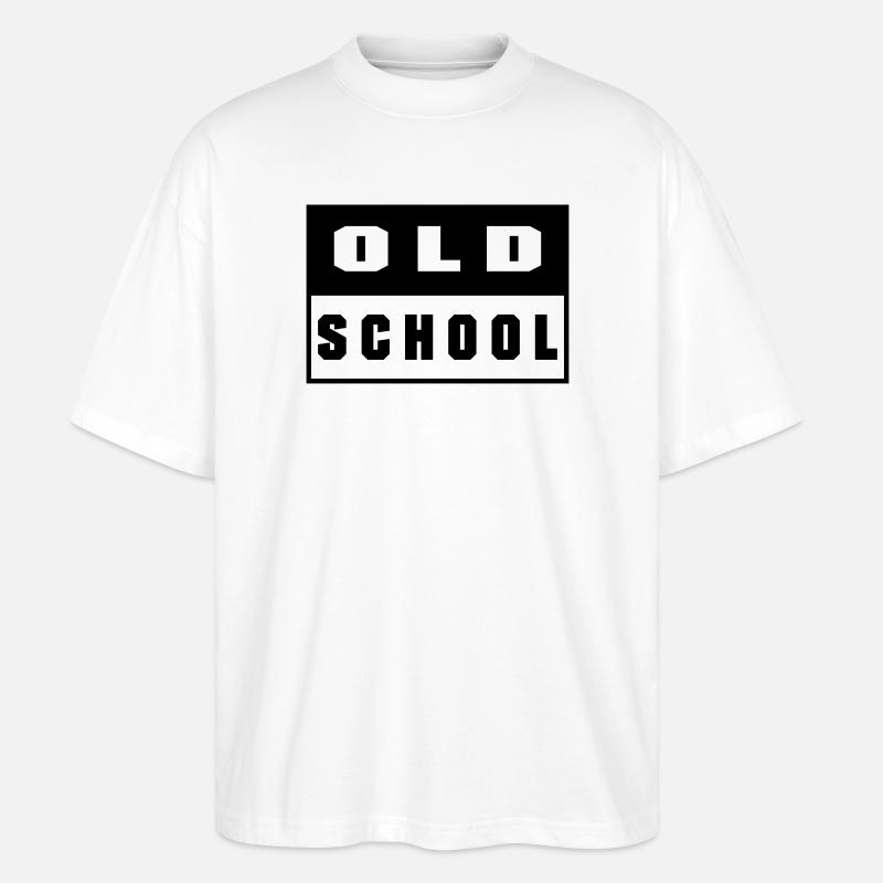 Old School - Stanley/Stella Oversized Unisex Organic T-shirt Blaster 2.0 - white