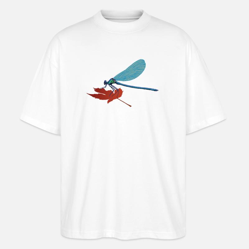 Lilli, die Libelle - Stanley/Stella Oversized Unisex Bio T-Shirt Blaster 2.0 - Weiß