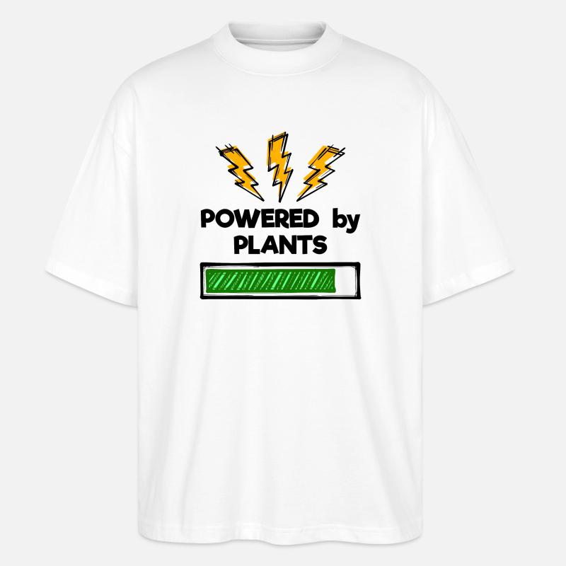 Vegetarier Vegan Statement - Stanley/Stella Oversized Unisex Bio T-Shirt Blaster 2.0 - Weiß