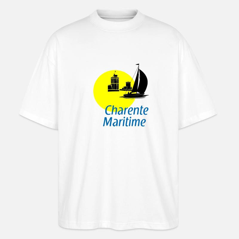 Charente-maritime - Stanley/Stella Oversized Unisex Bio T-Shirt Blaster 2.0 - Weiß