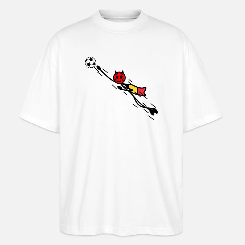 Flying Red Devil Held Keeper - Stanley/Stella Oversized Unisex Bio T-Shirt Blaster 2.0 - Weiß