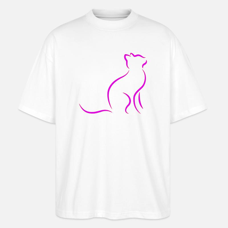 chat - T-shirt bio Blaster 2.0 coupe oversize Stanley/Stella Unisexe - blanc