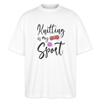 Tricoteuse - T-shirt bio Blaster 2.0 coupe oversize Stanley/Stella Unisexe - blanc - Devant - Alina (178cm) & Michal (187cm)