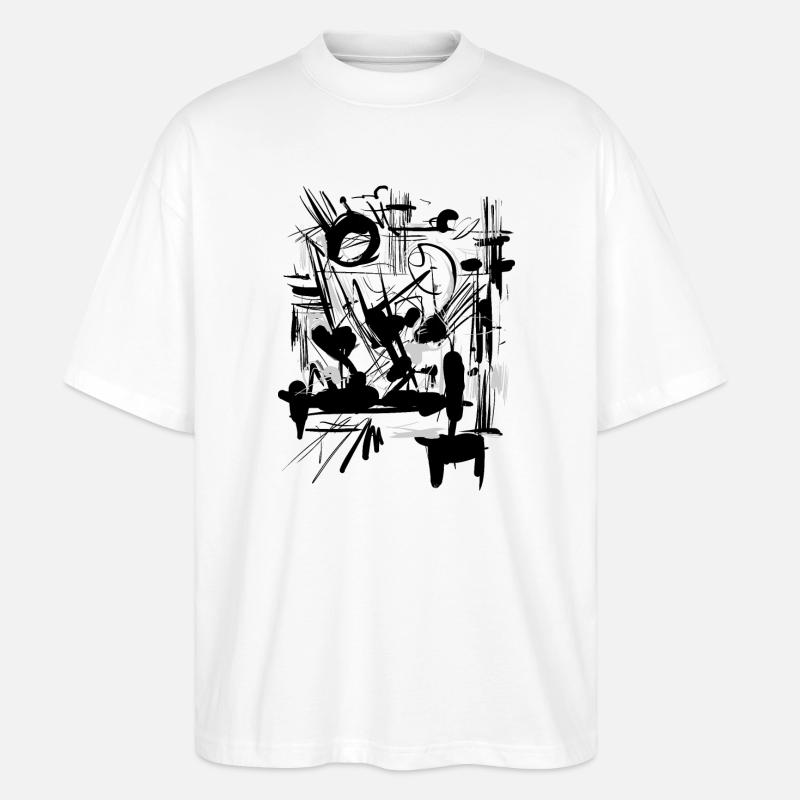 Kunst - Abstrakt - Stanley/Stella Oversized Unisex Bio T-Shirt Blaster 2.0 - Weiß
