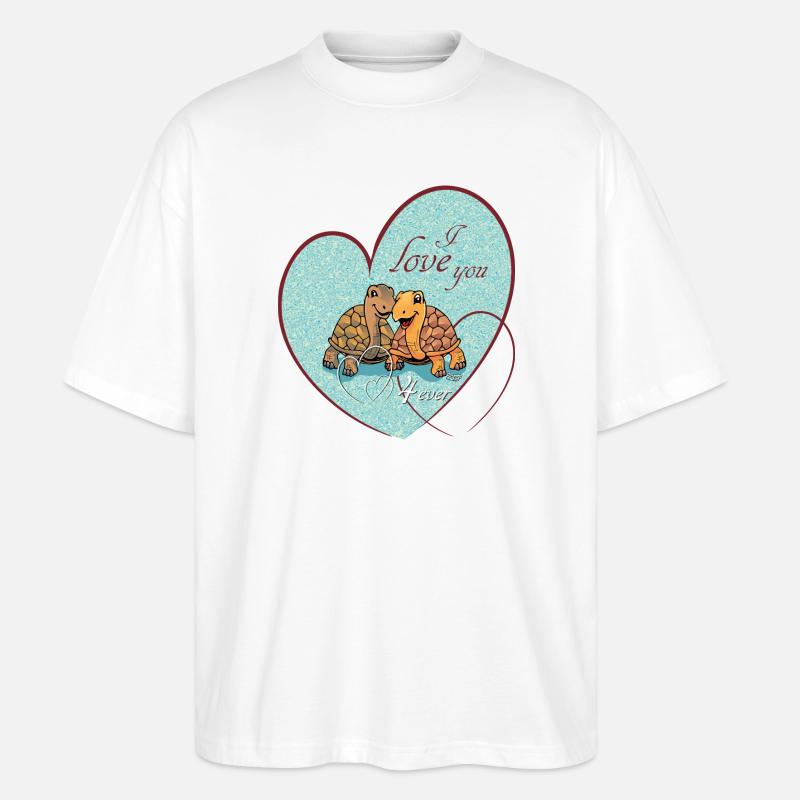Schildkröten Love 4ever 2 - Stanley/Stella Oversized Unisex Bio T-Shirt Blaster 2.0 - Weiß