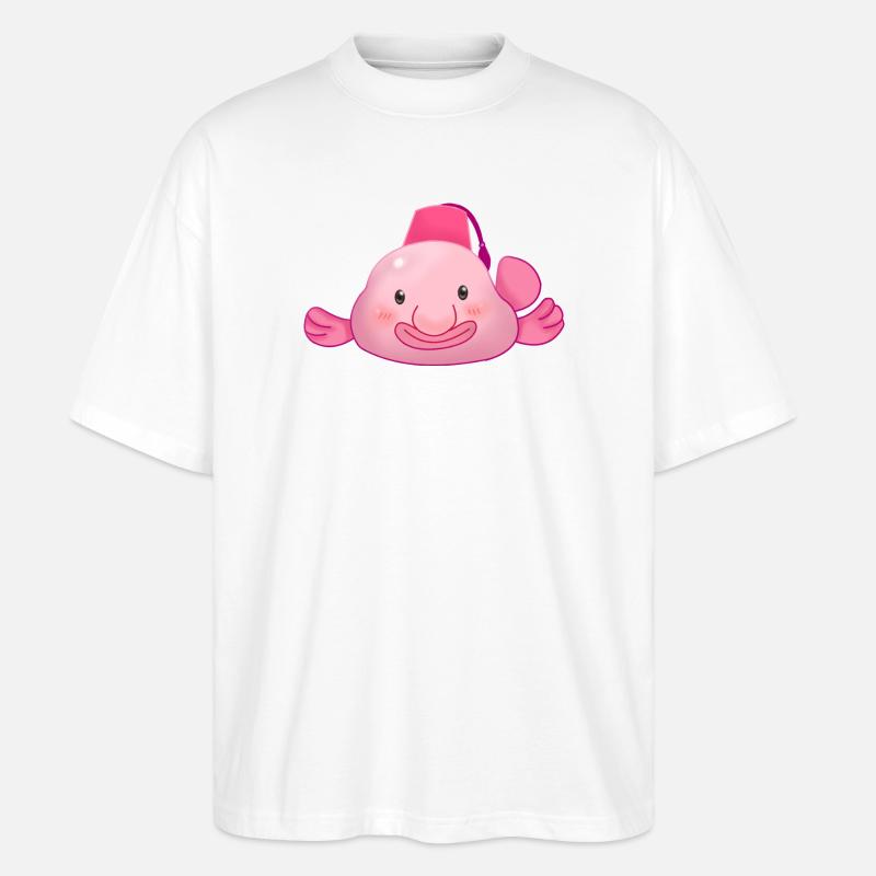Blobfisch - Stanley/Stella Oversized Unisex Bio T-Shirt Blaster 2.0 - Weiß