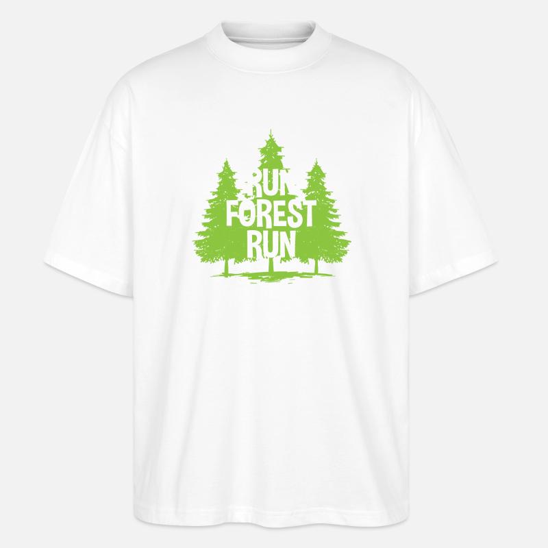 Run Forest Run - Stanley/Stella Oversized Unisex Bio T-Shirt Blaster 2.0 - Weiß