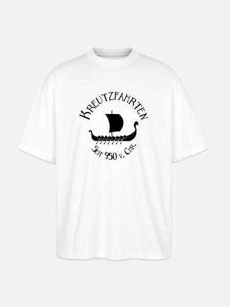 Kreuzfahrten seit 950 v. Chr. - Stanley/Stella Oversized Unisex Bio T-Shirt Blaster 2.0 - Weiß