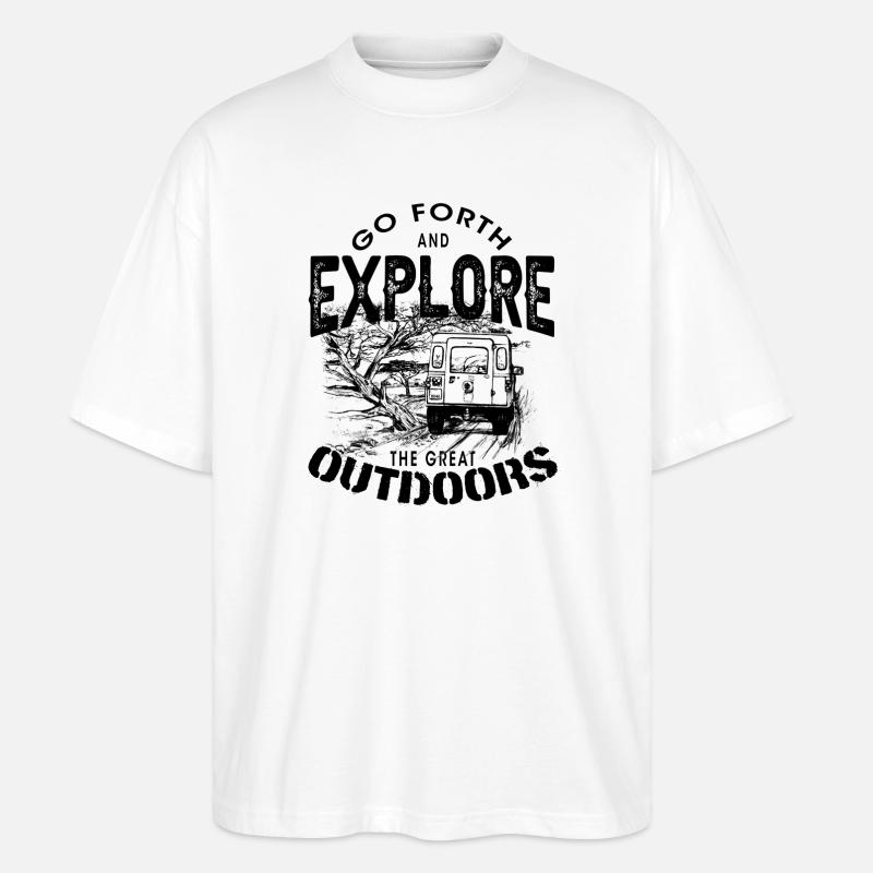 Bush Defender outdoor explore - Stanley/Stella Oversized Unisex Bio T-Shirt Blaster 2.0 - Weiß