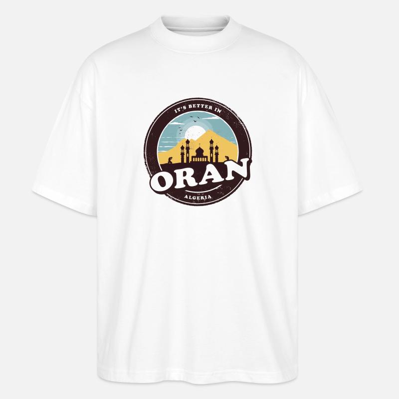 Oran Algerien Moschee Design - Stanley/Stella Oversized Unisex Bio T-Shirt Blaster 2.0 - Weiß