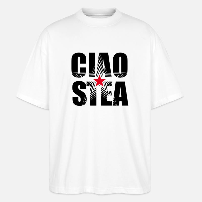 Ciao Stea - Hallo Stern - Stanley/Stella Oversized Unisex Bio T-Shirt Blaster 2.0 - Weiß