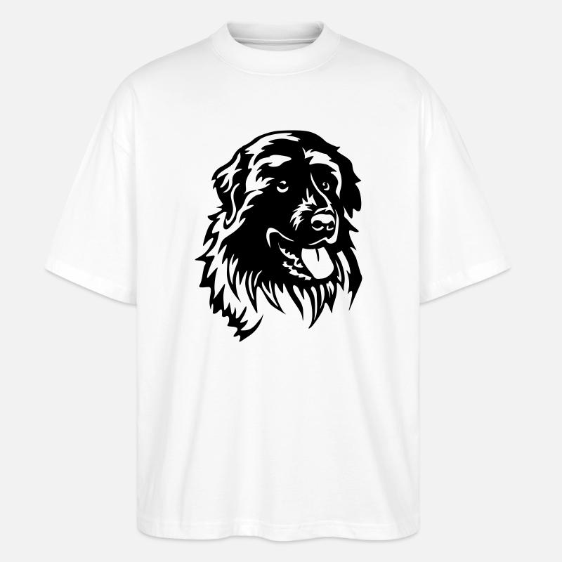 Estrela Berghund Kopf - Stanley/Stella Oversized Unisex Bio T-Shirt Blaster 2.0 - Weiß