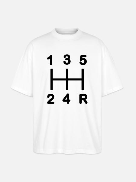 Five-speed gearbox - Stanley/Stella Oversized Unisex Organic T-shirt Blaster 2.0 - white